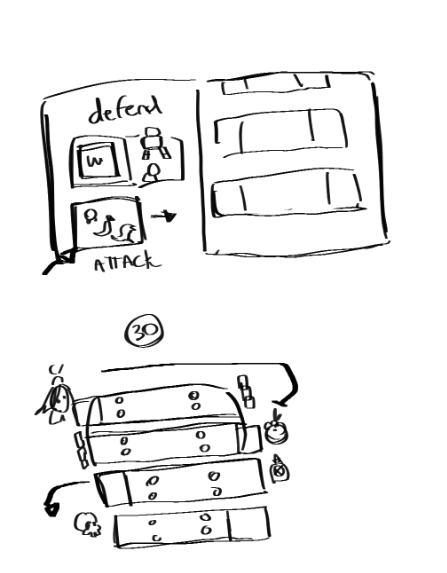 sketches for the tournament mode UI
